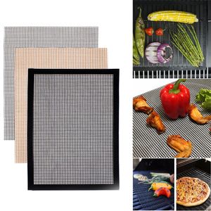 HOT BBQ Grill Mesh Mat Non-stick Grilling Mat Rimming Mesh Mat On Grate Oven for Barbecue Fish Meat Vegetables