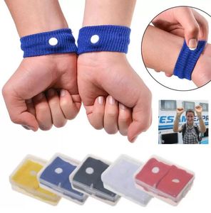 Wholesale sea sickness resale online - DHL FEDEX Free Candy Color Anti Nausea Wristbands Car Anti Nausea Sickness Reusable Motion Sea Sick Travel Wrist Bands with clear box