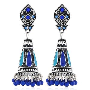 Wholesale- bell diamonds dangle earrings for women western hot sale Bohemian holiday style alloy rhinestone beads fashion earring jewelry