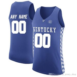 Uomini donne giovani uomini personalizzati Kentucky Wildcats College Jersey Custom ha realizzato qualsiasi nome numero blu bianco ed maglie da basket