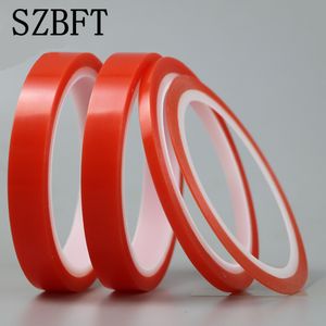 2rolls mm mm M Strong pet Adhesive PET Red Film Clear Double Sided Tape No Trace for Phone LCD Screen