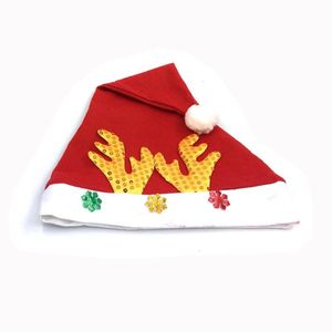 Festivalhüte großhandel-Mode niedliche Elch Geweih Baby Weihnachtsmütze Erwachsene Weihnachtsmann Hüte Weihnachten Mützen Childcorations für Home Festliche Partei Supplies A40