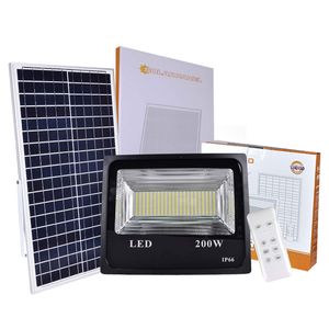 Luz Solar Focos 200W Spotlight Waterproof Quente IP66 dupla Branco Branco LED Solar Lâmpada ao ar livre para Garden Street Garage Parque