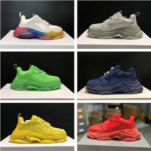 2020 Paris Triple s Cushion Bottom Designer Shoes Luxury Low Top Sneakers Triple S Mäns Kvinnor Daddy Platform Sport Trainer Tenis 36-45