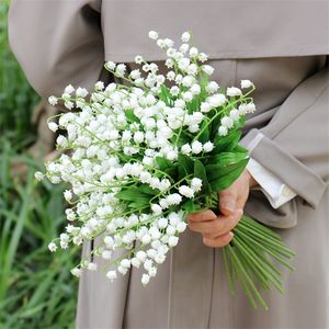 Wholesale valley flowers for sale - Group buy Artificial Orchid Flower Lily of the Valley Flower Simulation Plastic Valley Lily for Wedding Home Showcase Decorative Flowers