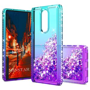 Custodie Liquid Bling Blings per Samsung S23 S22 A13 A23 A14 A33 A53 A73 Moto G Serise Play 2023 Stylus Power 2022 Pure 2021