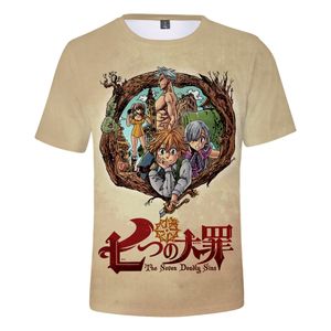 Anime Nanatsu No Taizai Die Sieben Todsünden 3D T-Shirt Männer Frauen Grizzly's Sin of Sloth Serpent's Sin of Envy Cosplay Kostüm