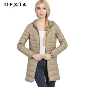 패션 - 겨울 검은 코트 여성 얇은 겉옷 슬림 후드 90 % 하얀 오리 아래로 긴 재킷 파카 따뜻한 코트 의류 femmemx190822