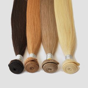 Hiçbir arapsaçı Tutan Hint düz dalga Saç Atkı 3 Paketler% 100 İnsan saçı uzatma No örgü Sarışın Renk 613 # saç