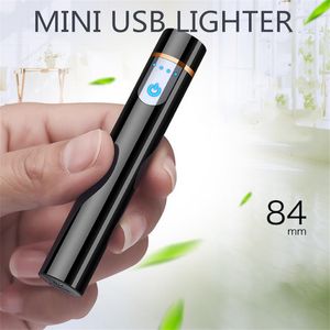 USB şarjı dokunmatik elektronik daha hafif rüzgar geçirmez elektrikli ısıtıcılar tel metal sigara çakmakları erkek kadınlar için sigara içme aksesuarları hediye kutusu