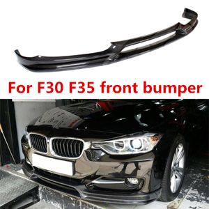 1 PCS AC style carbon fiber front bumper lip spoiler for BMW 3 series F30 F35 3D head bumpers