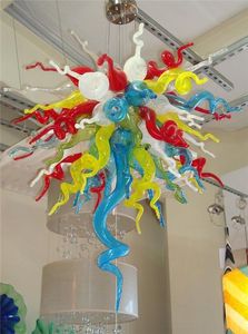 Modern Multi Color Pendant Lamps Custom chandelier Blown Murano Glass Decorative LED Hanging Chandeliers