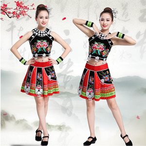 Klasyczne tradycyjne stroje taneczne dla kobiet etniczne Miao Dancing Stage Wear Hmong Ubrania National Festival Party Apparel