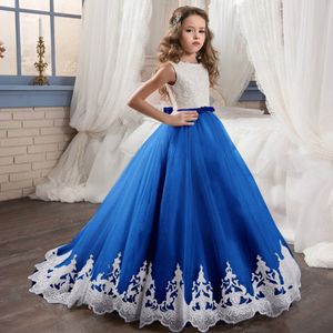 Księżniczka Koraliki Sheer Tulle Flower Girls Dresses Keyhole Powrót Dzieci Tutu Girls Pageant Suknie Urodziny Pierwsza Komunia Party Nosić