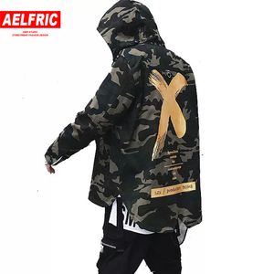 Wholesale yellow men coat for sale - Group buy Aelfric Big Letter X Coat Camo Jacket Red Yellow Military Hoody Windbreakers Hip Hop Jackets Outwear Men Women Us Size S xl Tr01 C19042201