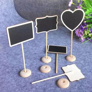 Wedding Decoration Mini Chalkboard Blackboard Seat Stand Lolly Heart Retangle Pattern Christmas Party Tags