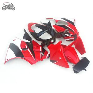 Free Custom fairings kit for Kawasaki 2005 2006 2007 2008 ZZR600 ZZR 600 05 06 07 08 red white Injection fairing kits