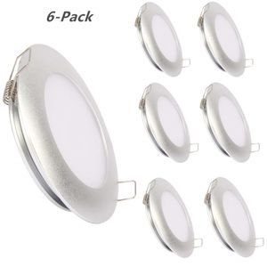 Topoch PWM Dimming Ceiling Lights for Kitchen Bathroom 6-Pack 12V 3.5" 5W Spring Clip Mount Pure Aluminum Low Profile Space Saving Downlight