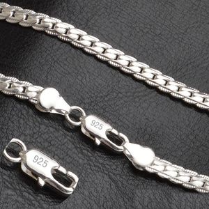 5mm 925 Sterling Silver Chains 20inch Kvinnor Full sidled Silver Choker Halsband för män Mode Smycken Tillbehör Gåva