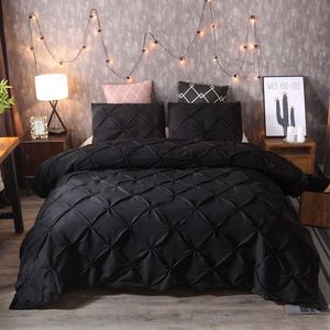 Bedding Sets Duvet Cover Quilt Cover Pillow Case Bedding Set  Black New