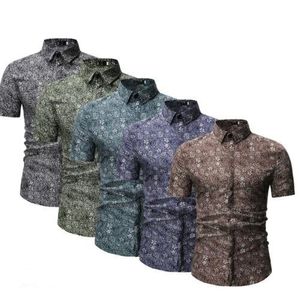 Mens Spring Summer Autumn New Fashion Formal Shirts Dress Plaid Short Sleeve Shirts Male New Stylish Tops Clothing