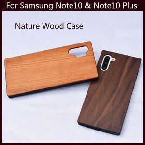 2020 Aktualizacja Naturalne drewno Pokrywa telefonu dla Samsung Galaxy Uwaga Plus S10 S9 Drewno TPU Plain Bamboo Przypadki ochronne Powrót do iPhone