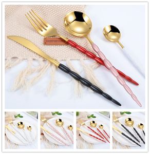 Wysokiej jakości Portugalia Zestaw Flatware 4-Peski Kreatywny Zestaw sztućców Zestaw do obiadów Ze Stali Nierdzewnej Zestaw do Festival Party Wedding Tleware