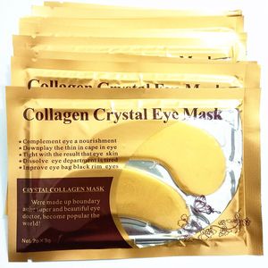 Collagen Gold Eye Masks Hudvård Kosmetika 3G Förbättra ögonväska Svart RIM Ögon DHL Gratis Ögonvård Makeup