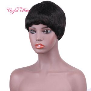 Brazilian Wig ombre wig Straight short wigs Brazilian Virgin Hair Human Hair Wigs For Black Women Remy Human Wigs kinky curly afro