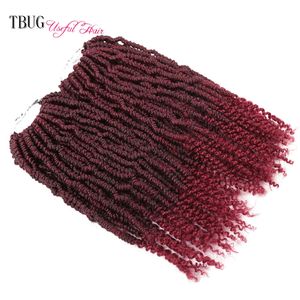 Pre-twisted Bomb Twist Braiding Hair Crochet Braids Hair 14 inches Syntetisk Bomb Twist Crochet Hair With Soft Curly Ends Jumbo Braids Bulk