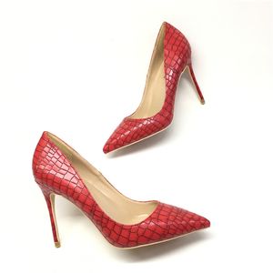 وأشار حجر أحمر جديد الكعب العالي أحذية عالية الكعب 12CM مزاجه عالية الكعب أحذية نسائية اللباس أحذية تخصيص 33-45 ياردة