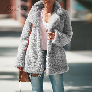 Teddy-Mantel für Damen, locker, dick, 2019, Winter, weich, große Größe, Oberbekleidung, heißer Stil, langärmeliges Fleece, warm, weiblich