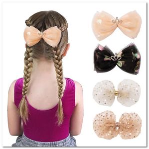 Natale ragazze paillettes fiocchi fermagli per capelli strass corona pizzo mollette per feste per bambini bambini arcobaleno pois fiocchi forcine principessa