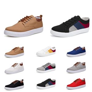 Hot Casual Shoes No-Brand Canvas Spotrs Sneakers New Style White Black Red Grey Khaki Blue Fashion Mens Shoes Size 39-46
