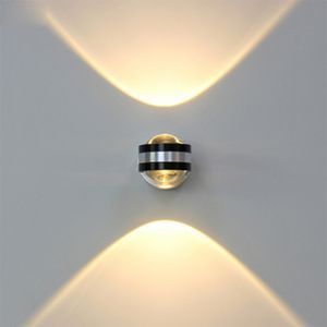 6W светодиодный настенный светильник алюминий вверх и вниз крытый освещение светильник настенный светильник для прикроватной гостиной спальни лампы декор