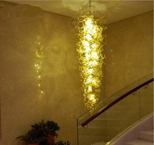 100% Mouth Сгорел CE UL боросиликатного стекла Murano Чихули Art Winding Stair освещение стекла Люстра Промышленный дизайн лампы