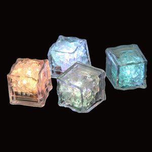 DIY LED Flash Ice Cubes Drink Cup Sensor Colorful Glowing Square Light Bar Club Wedding Party Holiday Light Decor