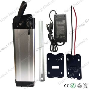 48V 21ah Bottom discharge Silver fish electric bike use for Sanyo cell lithium ion battery with 30A BMS and 2A charger.