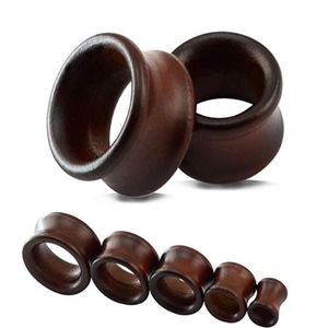 Multi Rozmiary Wood Ear Plus Tunnels Modne Esak Expander Body Piercing Biżuteria dla mężczyzn i kobiet