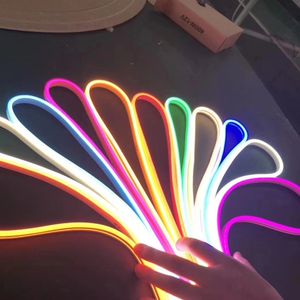 12V Super Bright Sign 2835 LED Neon Tube Flexibelt strip rep Lätt bälte Silikagel IP67 Vattentäta 120LEDS/M för klubbdekoration DIY