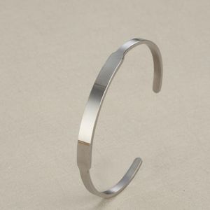 Personlig mode rostfritt stål gratis gravering inspirerande manschett armband charm silver/guld armband gåva