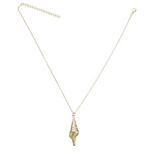 Dichiarazione di collana della catena di collegamenti in oro sulla spiaggia per donne conchiglie conchiglie collana di girocollo da guscio collier bohémien gioielli bohémien