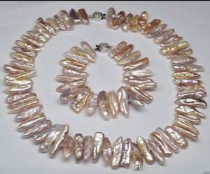 Schmuck Klassische Mode Lila Biwa Perlenkette Armband Schmuckset