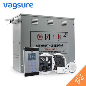Hot Sale AC 220V 6KW temperature sensor steam sauna generator with LCD touch bluetooth steam controller