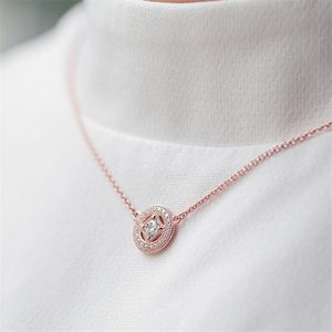 S925 sterling silver necklace, rose gold vintage charm clavicle necklace Fashion unique ladies jewelry free shipping