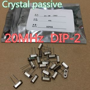 Oscylatory 50 sztuk / partia kryształowy pasywny 20MHz 20pf ± 20 ppm HC49 / S z wtyczką DIP-2 DIP-2