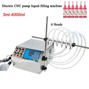 GZL-80 With 6 Heads Electric Digital Control Pump Liquid Filling Machine 3-4000ml For bottle Perfume vial filler Water Juice Oil