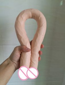 Howosex Double Dildo Super Long 22.5 Cal Elastyczny Soft Penis Vagina and Anal Women Gay Lesbian Podwójnie Zakończony Dong Sex Toy Y200410