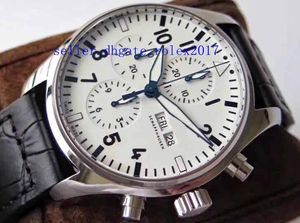 Męskie Luksusowe Najwyższej Jakości 43mmx15mm Chronograph ETA 7750 Ruch Automatyczny Męskie Dwustronne Anti-Stun Blue Coating Zegarki