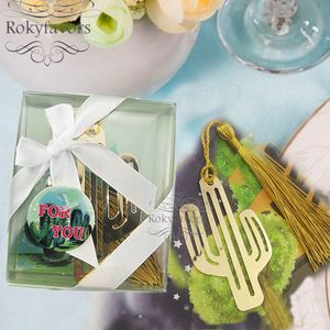 20st Cactus Bokmärke med tofsbröllop favoriserar födelsedaggåvor Bridal Shower Gradulation Event Keepsake Party Decor Ideas